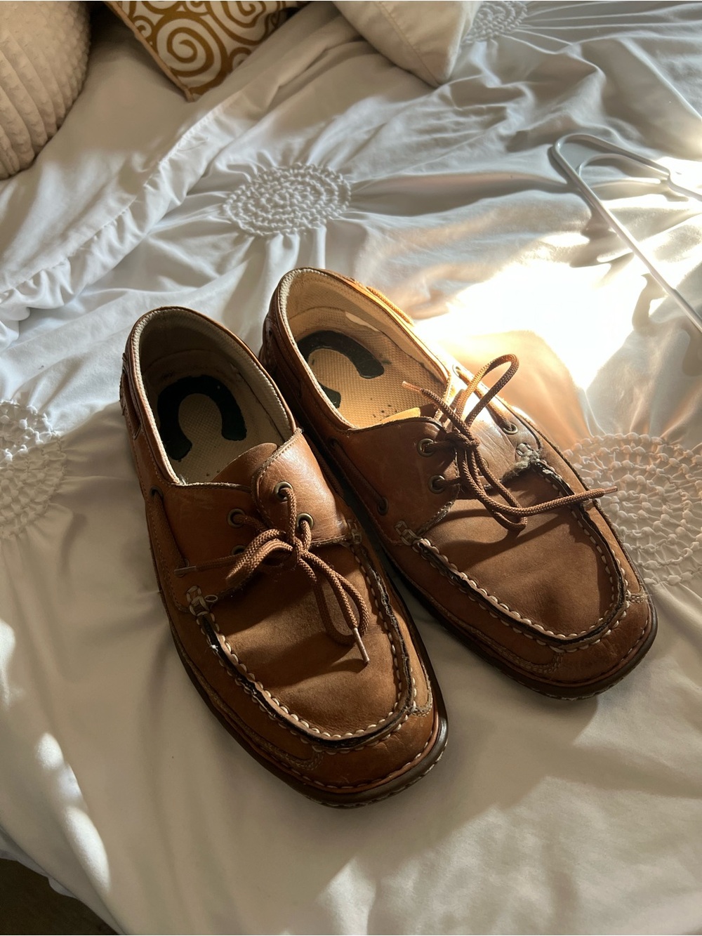 Nunn Bush Men's Brown Leather Moc Toe Boat Shoes